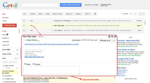 Preview pane Gmail 6 kỹ thuật xây dựng quan hệ kinh doanh bằng B2B email marketing
