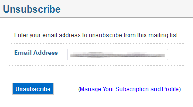unsubscribe link Làm thế nào để giữ email tránh xa thư mục spam? (Phần 2)