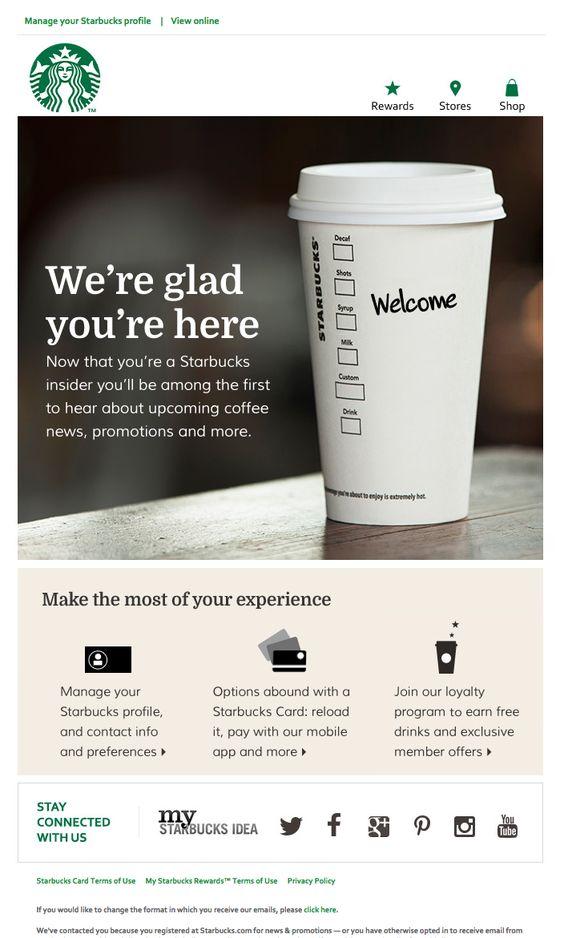 Chiến dịch email marketing từ Starbucks