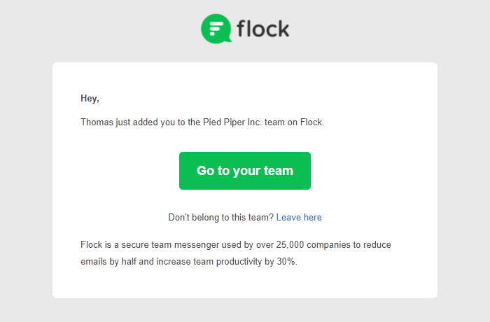 Chiến dịch sử dụng email marketing từ Flock