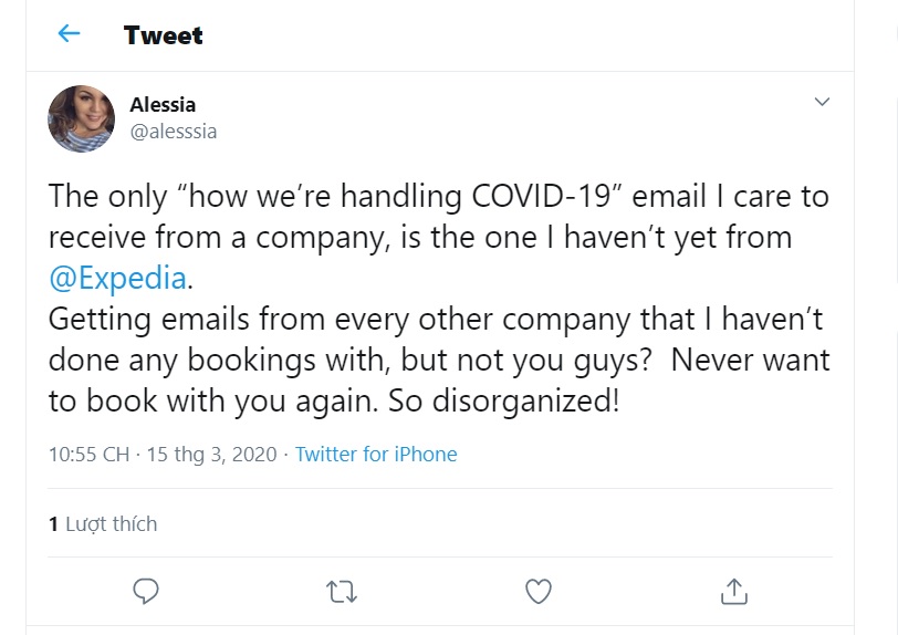 Phản hồi về covid-19 email